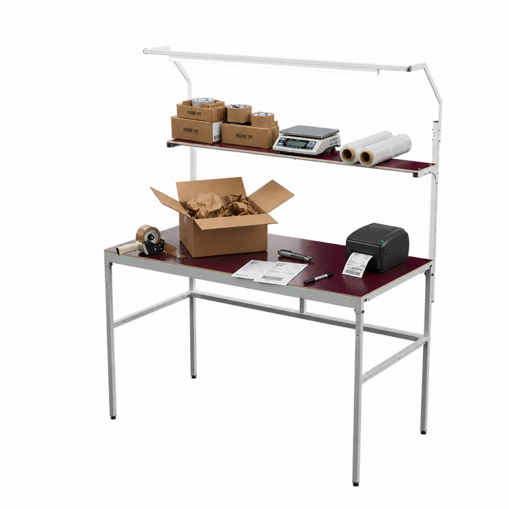 упаковочный стол су-26 в работе на складе